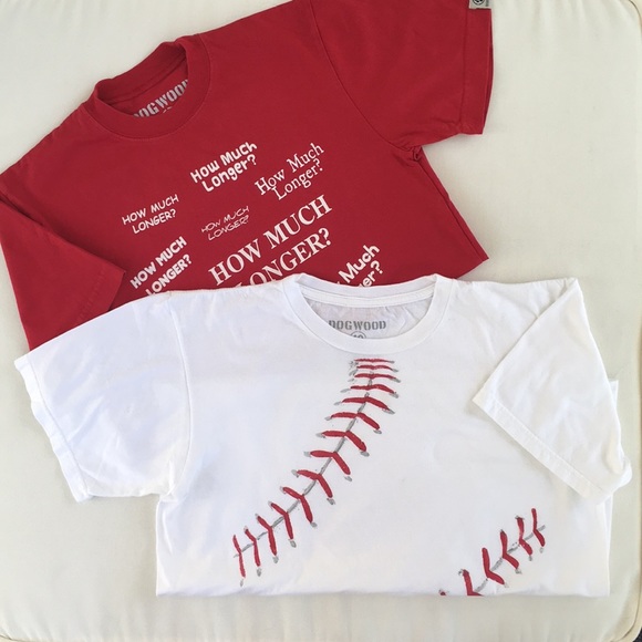 3/$25 Dogwood Roadtrip/Baseball T-shirts: Set of 2 - Picture 1 of 8